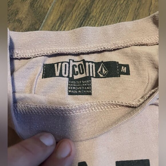 Volcom pink &grey layered long sleeve T shirt Skills Pixie ninja cat punk rock - Picture 4 of 6